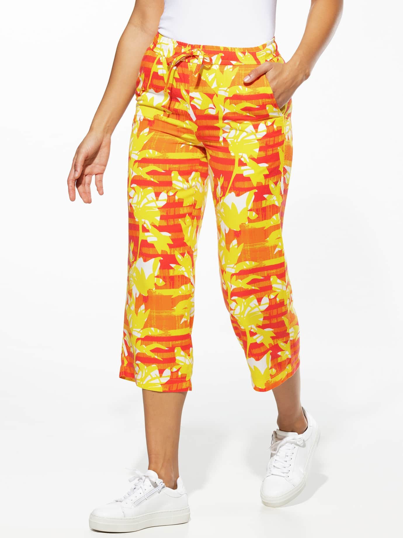 Lyocell-Culotte Palmenprint