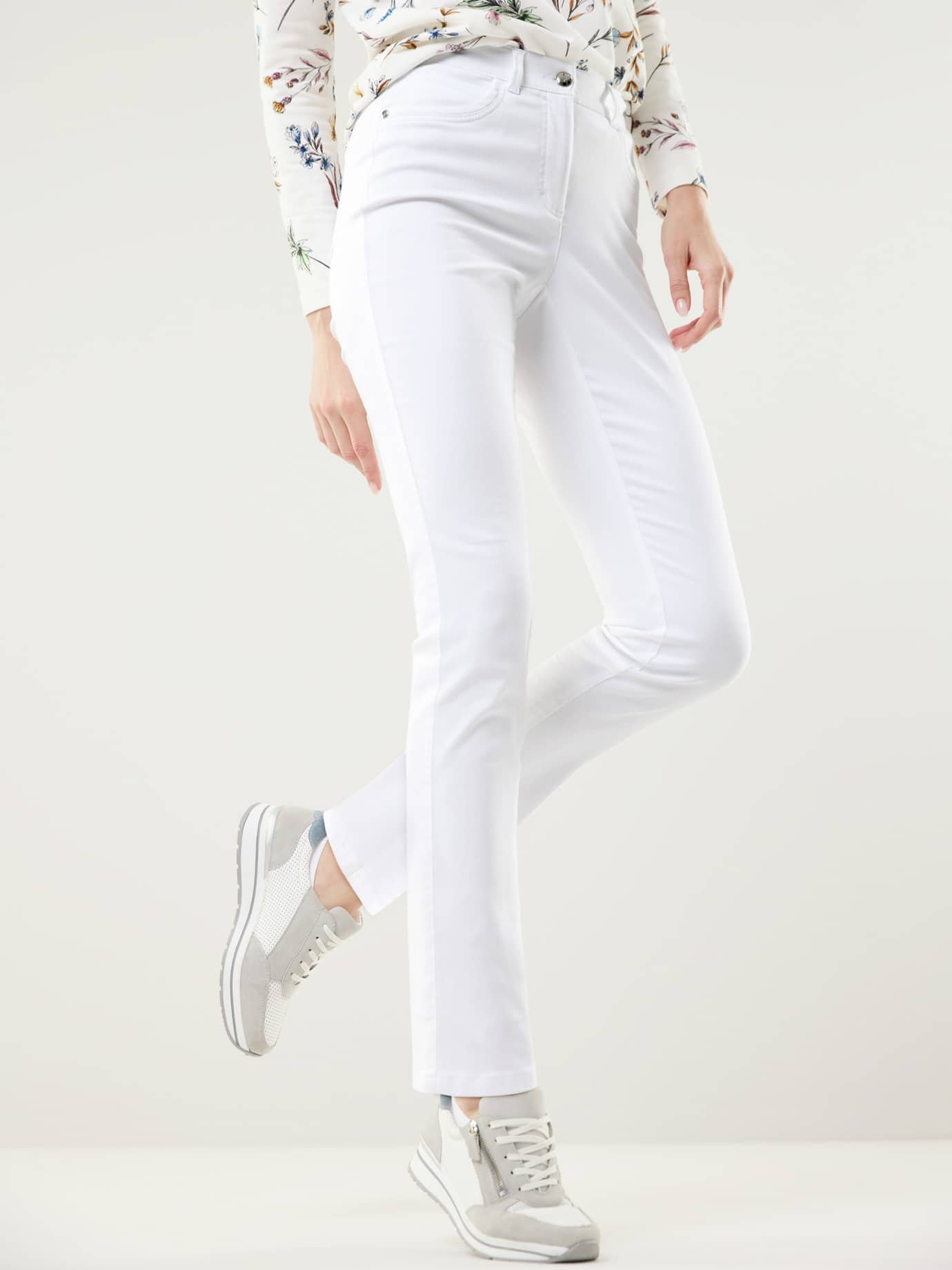 Extraglatt Baumwollhose Slim Fit