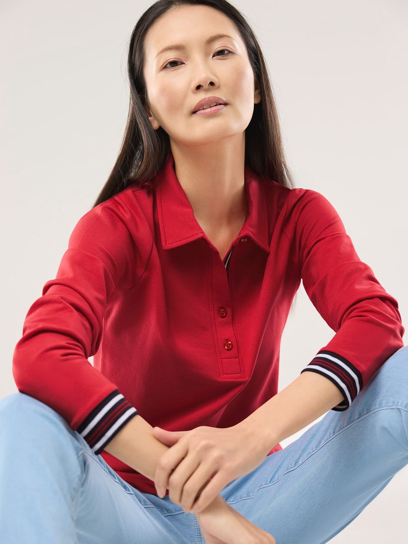 Poloshirt Kontrastdetail