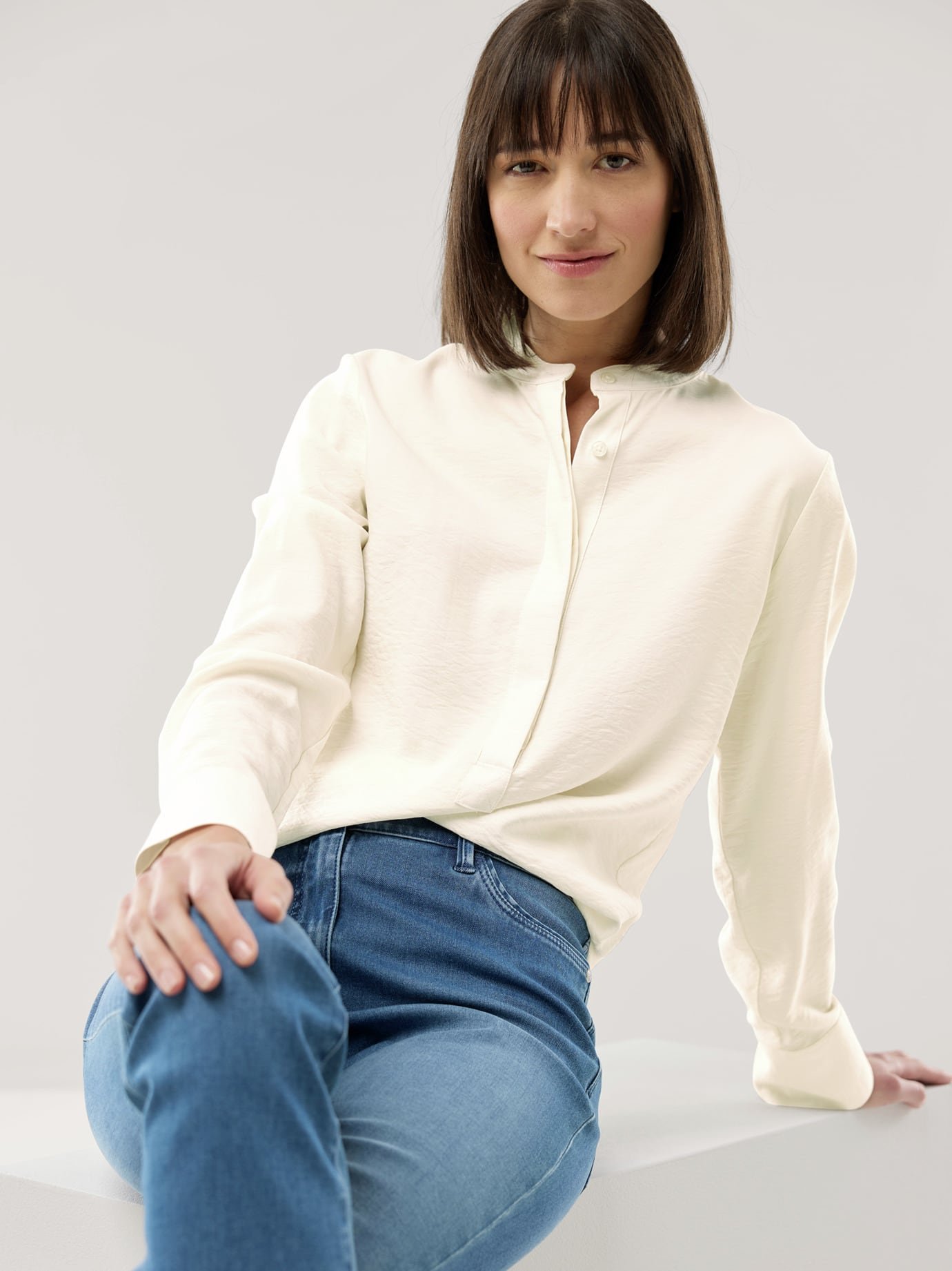 Easy Care Crincle Bluse