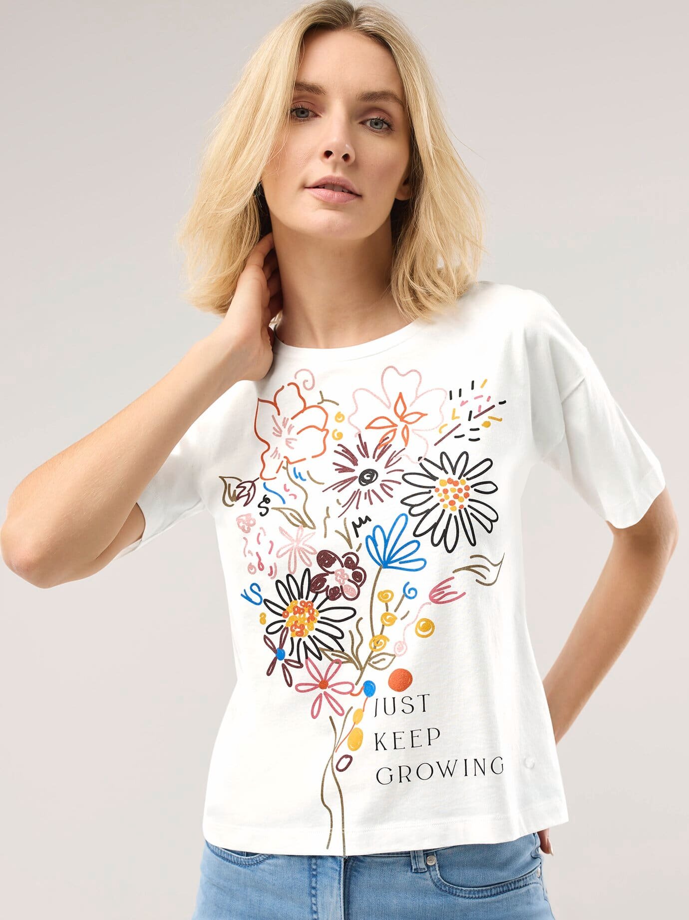 Baumwollshirt Floral