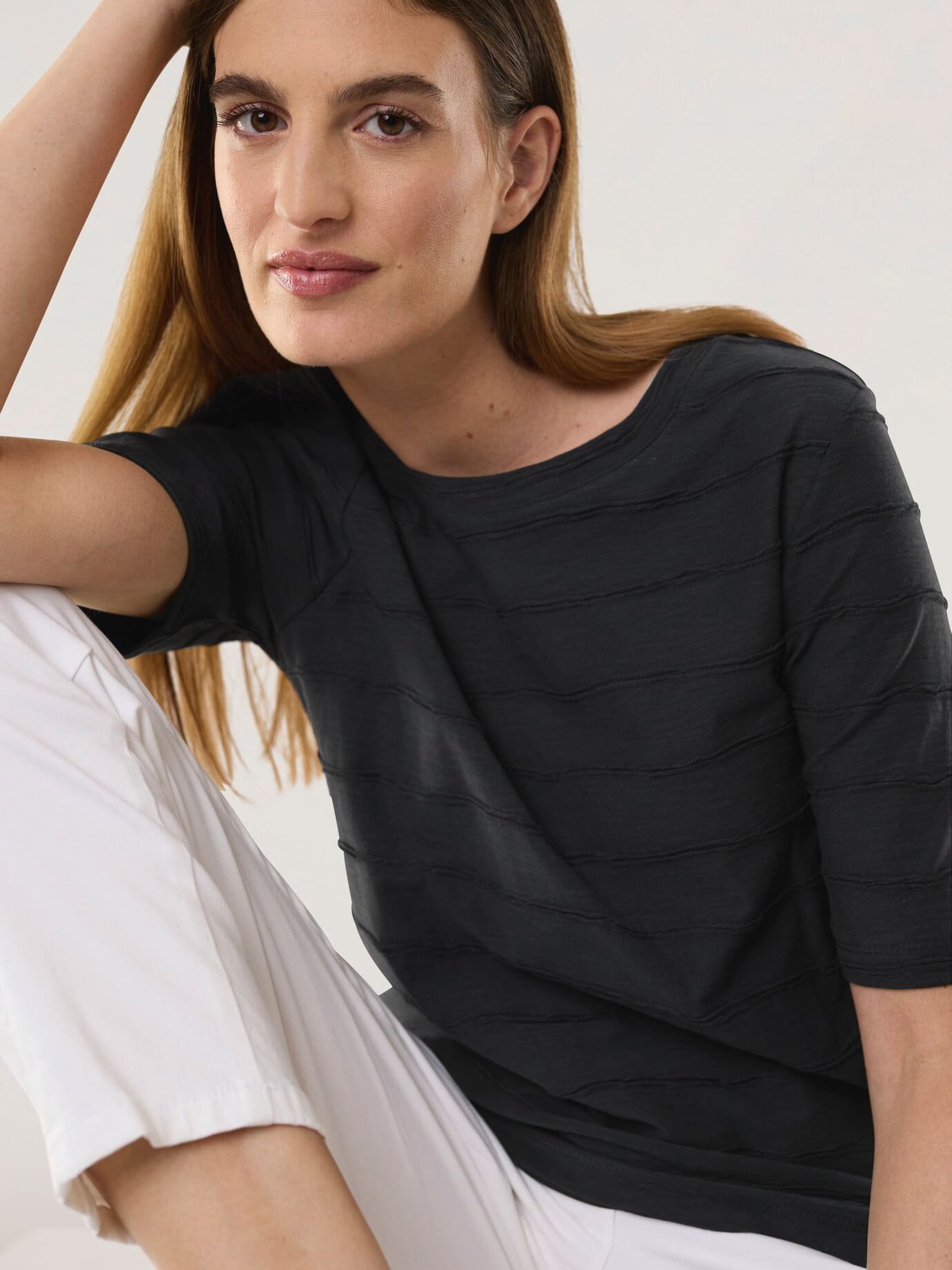 Baumwollshirt Streifenstruktur