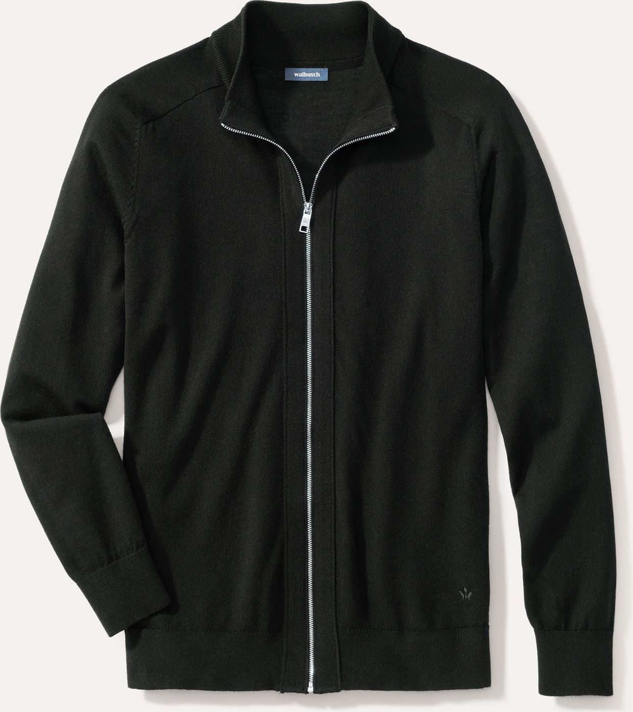 Zip-Strickjacke Merino Extrafein