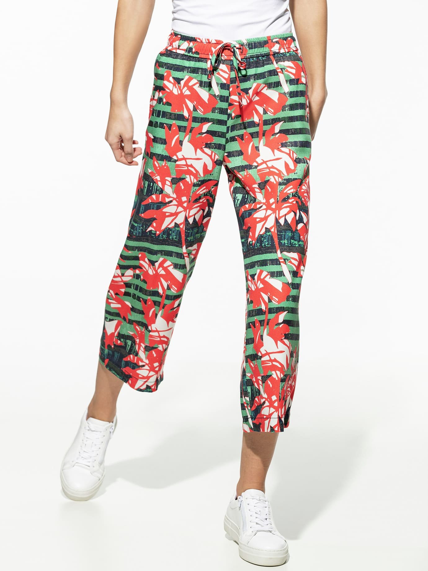 Lyocell-Culotte Palmenprint