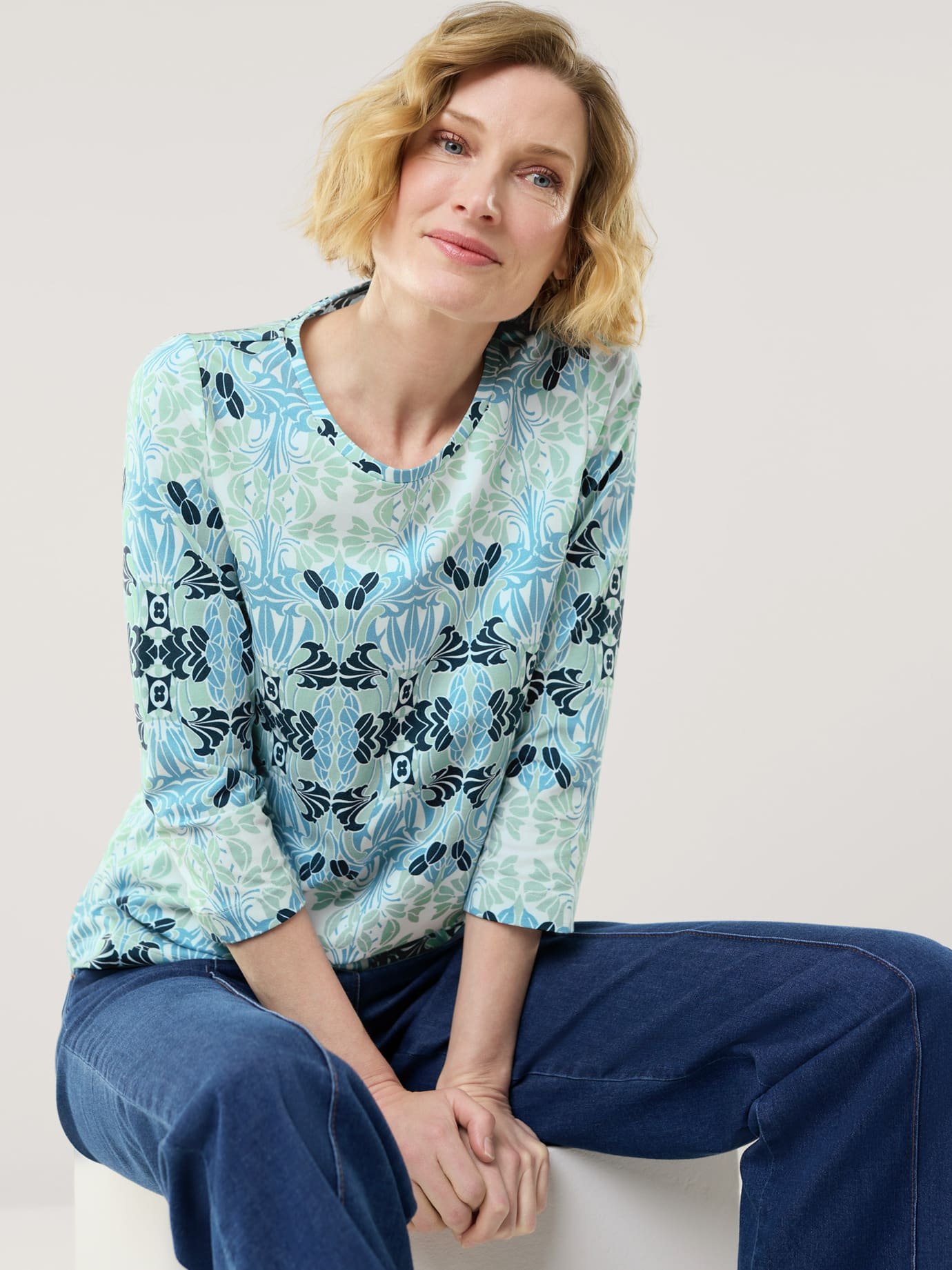 Baumwollshirt Art deco