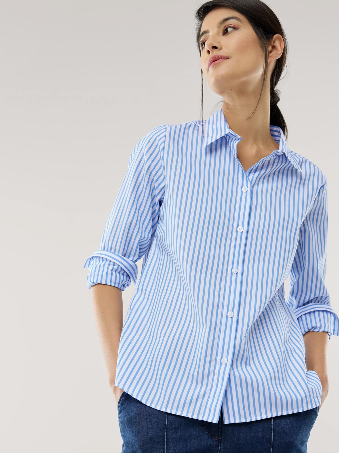 Baumwoll-Bluse Zeitlos