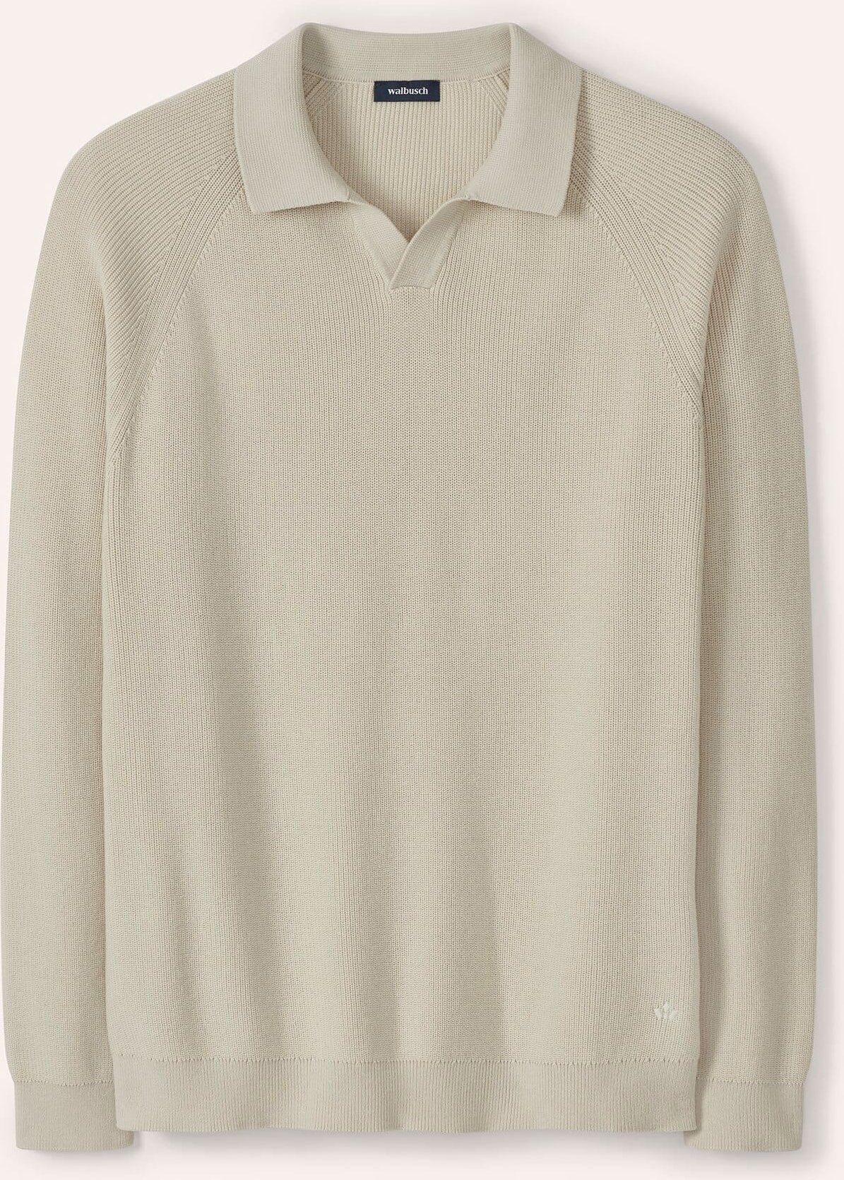 Gerippter Polopullover