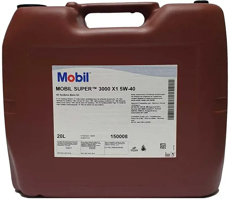 Mobil Super 3000 X1 5W-40 20 Liter