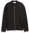 TOM TAILOR DENIM Herren Relaxed Fit Strickjacke mit Reißverschluss, schwarz, Uni, Gr. S