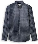 Thumbnail - TOM TAILOR DENIM Herren Fitted Hemd mit Muster, blau, Gemustert, Gr. XXL