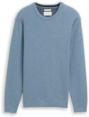 Thumbnail - TOM TAILOR Herren Strickpullover aus Bio-Baumwolle, blau, Meliert, Gr. M