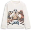 Thumbnail - TOM TAILOR Jungen Langarmshirt mit Print, weiß, Uni, Gr. 92/98