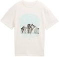 TOM TAILOR Jungen Oversize T-Shirt mit Print, weiß, Uni, Gr. 140
