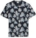 Thumbnail - TOM TAILOR Herren T-Shirt mit Palmen-Print, blau, Palmenprint, Gr. S