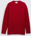 TOM TAILOR Herren Plus Size - Strickpullover mit Rundhalsausschnitt, rot, Uni, Gr. 3XL