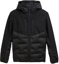 Thumbnail - TOM TAILOR DENIM Herren Hybrid Steppjacke mit Kapuze, schwarz, Uni, Gr. S