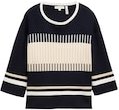 Thumbnail - TOM TAILOR Damen Strickpullover mit Streifenmuster, blau, Gestreift, Gr. XXL