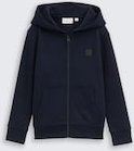 TOM TAILOR Jungen Hoodie Sweatjacke, blau, Uni, Gr. 128/134