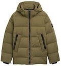 TOM TAILOR Herren Daunenjacke mit abnehmbarer Kapuze, grün, Uni, Gr. XXL