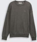 TOM TAILOR DENIM Herren Relaxed Overdyed Sweatshirt, bunt, Uni, Gr. L