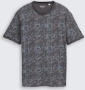 TOM TAILOR Herren T-Shirt mit Muster, grau, Gemustert, Gr. M