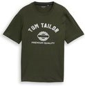 TOM TAILOR Herren T-Shirt mit Logo-Print, grün, Uni, Gr. XXXL