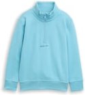 Thumbnail - TOM TAILOR Jungen Sweatshirt mit Reißverschluss, blau, Uni, Gr. 116/122