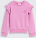 TOM TAILOR Mädchen Sweatshirt mit Volants, rosa, Uni, Gr. 92/98