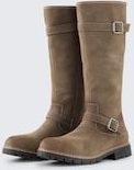 TOM TAILOR Damen Wasserfeste Stiefel mit Fütterung, beige, Uni, Gr. 36