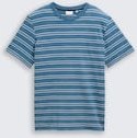 TOM TAILOR Herren T-Shirt mit Streifenmuster, blau, Gestreift, Gr. XXL