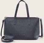 TOM TAILOR Damen TTMARLA Shopper mit kleiner Logo-Prägung, blau, Uni, Gr. ONESIZE