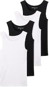 Thumbnail - TOM TAILOR Herren Tanktops mit Rippstruktur aus Baumwolle im 4er-Pack, weiß, Uni, Gr. 4