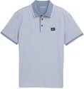TOM TAILOR Herren Piqué Poloshirt mit Logo-Label, blau, Meliert, Gr. S