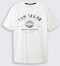 Thumbnail - TOM TAILOR Herren T-Shirt mit Logo-Print, weiß, Uni, Gr. XXXL