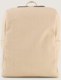 Thumbnail - TOM TAILOR Damen TTROSA M Rucksack in Canvas-Optik mit Logoprägung, beige, Uni, Gr. ONESIZE