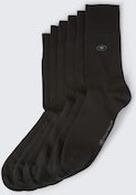 TOM TAILOR Herren Socken im 6er-Pack, schwarz, Uni, Gr. 43-46