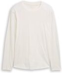 Thumbnail - TOM TAILOR DENIM Herren Basic Langarmshirt aus Baumwolle, weiß, Uni, Gr. XL