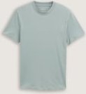 TOM TAILOR DENIM Herren Basic T-Shirt, blau, Uni, Gr. S