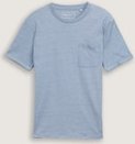 TOM TAILOR DENIM Herren T-Shirt mit Brusttasche, blau, Uni, Gr. M