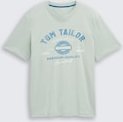 TOM TAILOR Herren T-Shirt mit Logo-Print, grün, Uni, Gr. XXXL