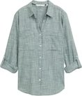 Thumbnail - TOM TAILOR Damen Bluse mit Brusttaschen, grün, Uni, Gr. 36