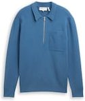 Thumbnail - TOM TAILOR DENIM Herren Relaxed Fit Strickpullover mit Polokragen, blau, Uni, Gr. XS