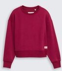 TOM TAILOR Mädchen Basic Sweatshirt mit Badge, rot, Uni, Gr. 176