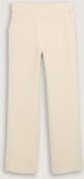TOM TAILOR Damen TTLEA Seersucker Straight Hose, beige, Uni, Gr. 36/32