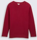 TOM TAILOR Damen Plus Size - Loose Fit Strickpullover aus Baumwolle, rot, Uni, Gr. 48