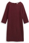 Thumbnail - TOM TAILOR Damen Cosy Kleid mit 3/4-Arm, rot, Meliert, Gr. 42