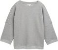 TOM TAILOR Damen Sweatshirt mit Knopf-Details, grau, Meliert, Gr. XXXL
