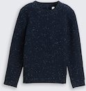 TOM TAILOR Jungen Strickpullover aus Noppengarn, blau, Uni, Gr. 116/122
