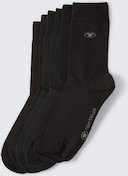 TOM TAILOR Damen Socken im 6er-Pack, schwarz, Uni, Gr. 35-38