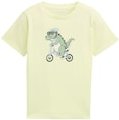 TOM TAILOR Jungen T-Shirt mit Print, grün, Uni, Gr. 128/134